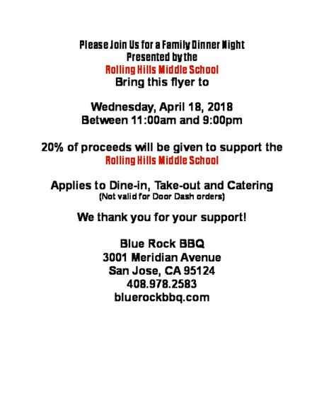 DINE OUT BLUE ROCK BBQ