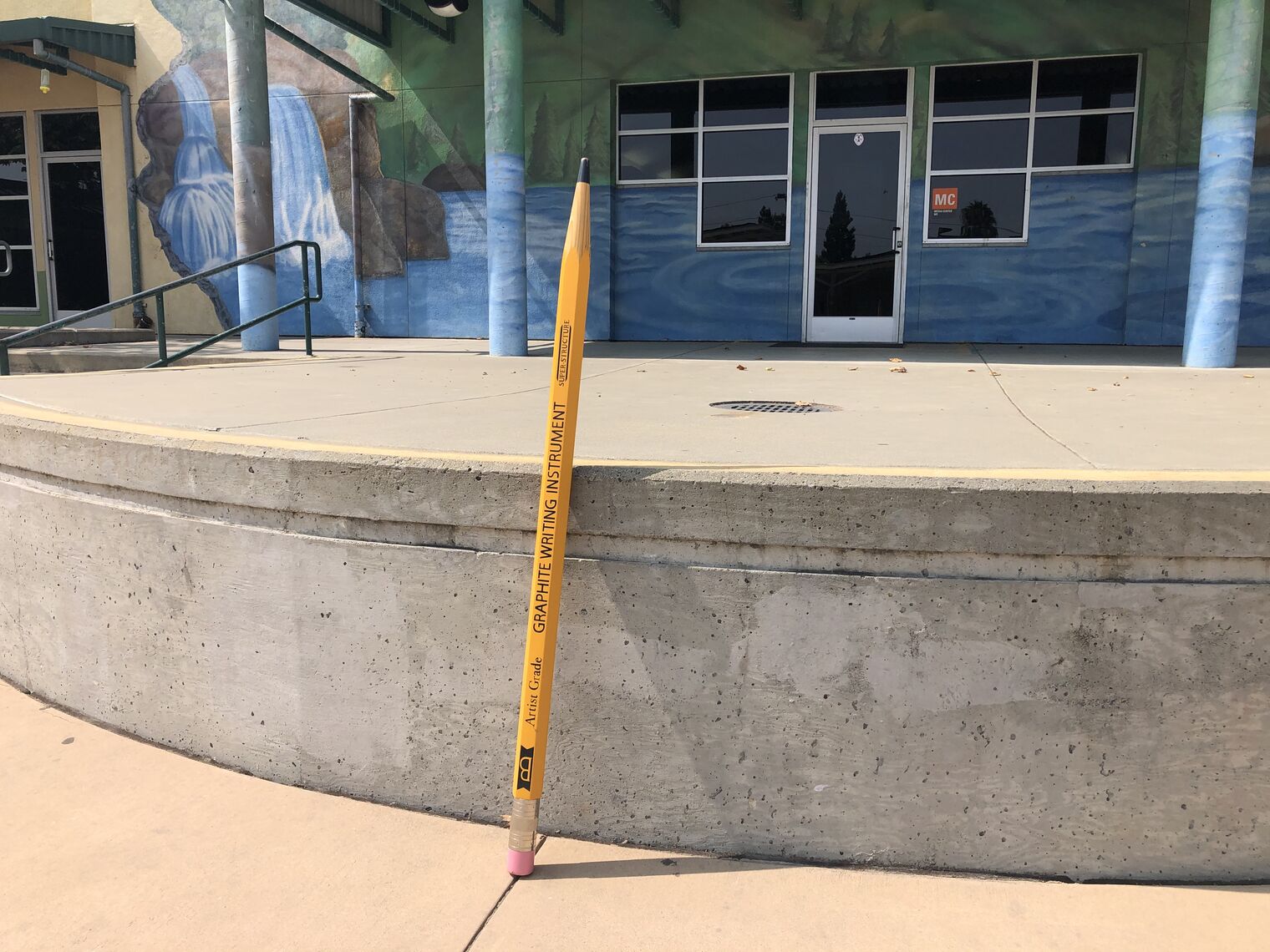 pencil on campus
